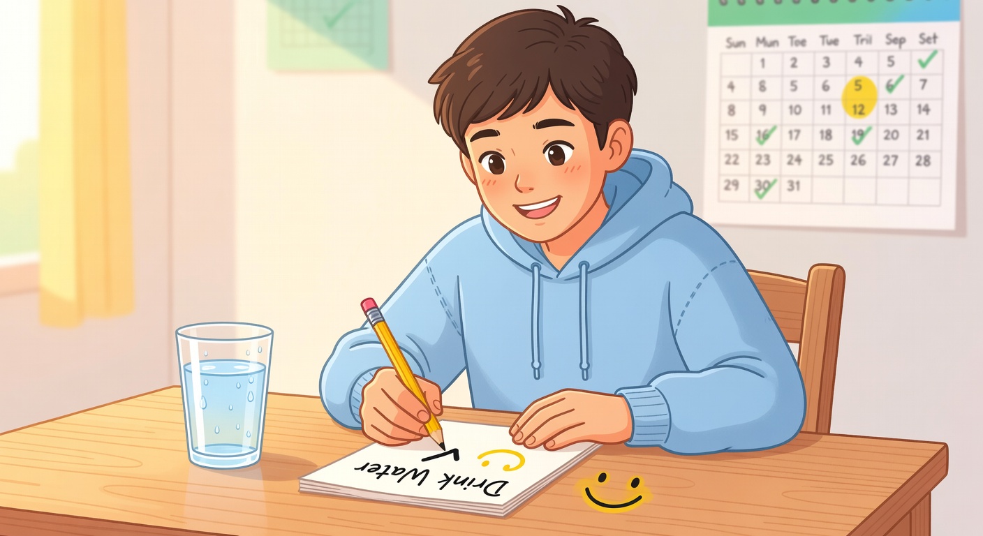 Daily water habit tracking
